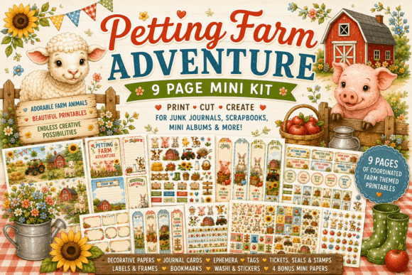 Download Petting Farm Mini Paper Crafting Kit - Paper crafting Collection