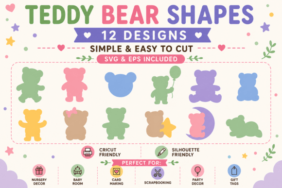 Download Teddy Bear Shapes SVG Bundle - Premium Resources