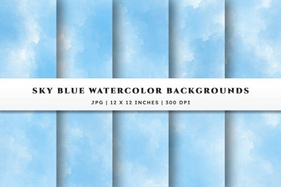 Download Watercolor Backgrounds - Sky Blue - Backgrounds Collection