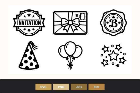 Download Invitation Badge Envelope Party Icon Set - Party Collection