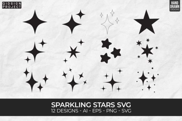 Download 12 Sparkling Stars Svg, Sparkle SVG - Sparkle Collection