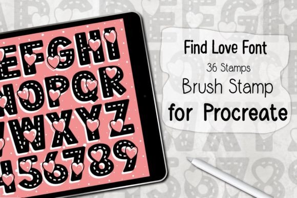 Download Find Love Font ‪Procreate Brush Stamp‬ - Love font Collection