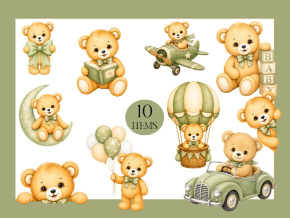 Download Watercolor Teddy Bear Adventures Clipart - Premium Resources