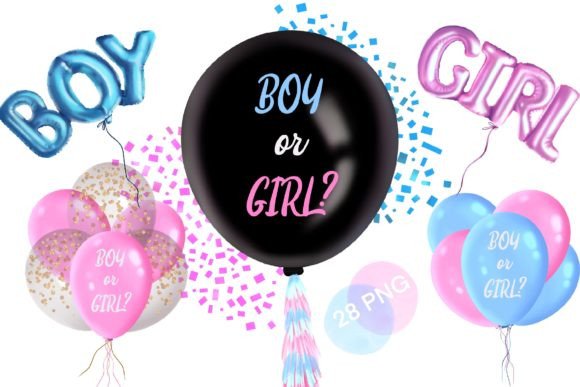 Download Gender Reveal Party Clipart, Boy or Girl - Party Collection