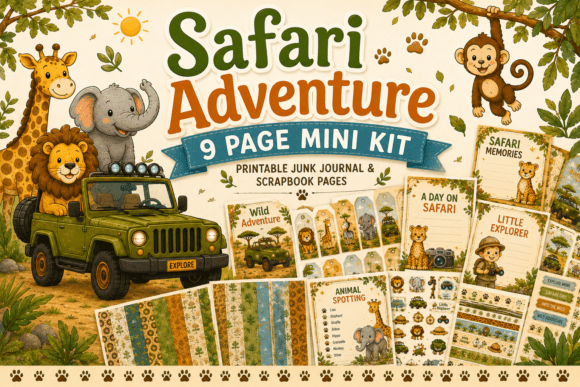 Download Safari Adventure Mini Paper Crafting Kit - Paper crafting Collection